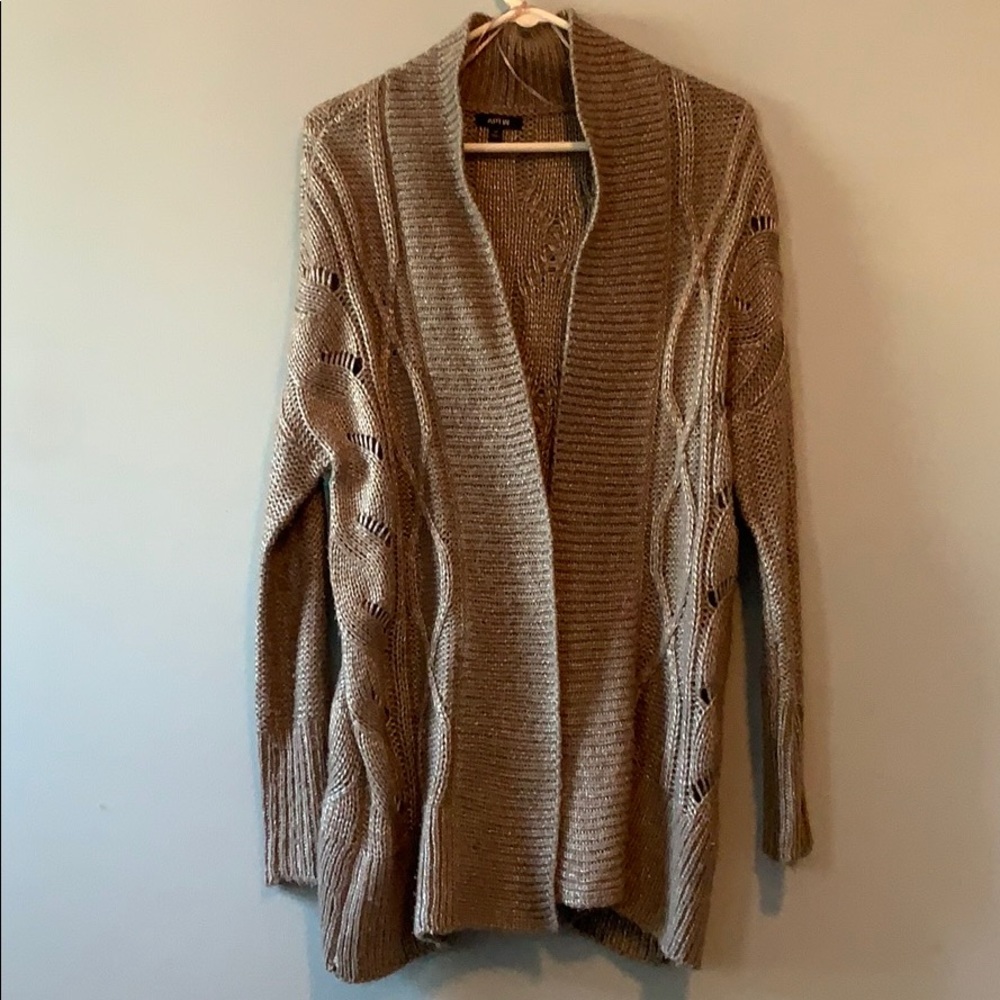 Brown sweater knit cardigan